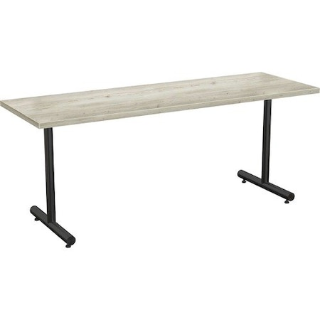 Special-T Table, Black Base, 24inWx72inLx29inH, Aged Driftwood SCTKING2472BAD